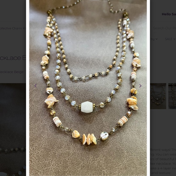 Bohemian “ Medina “ Magnetic Adjustable Beaded Necklace R2A - Picture 4 of 6